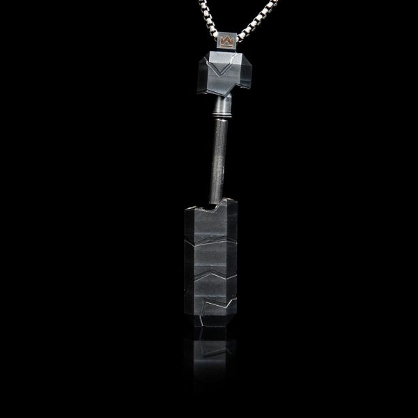 Thor Asgardian Titanium Pendant With Hidden Fire Starter (Color: Black Plasma Coating) - Image 3